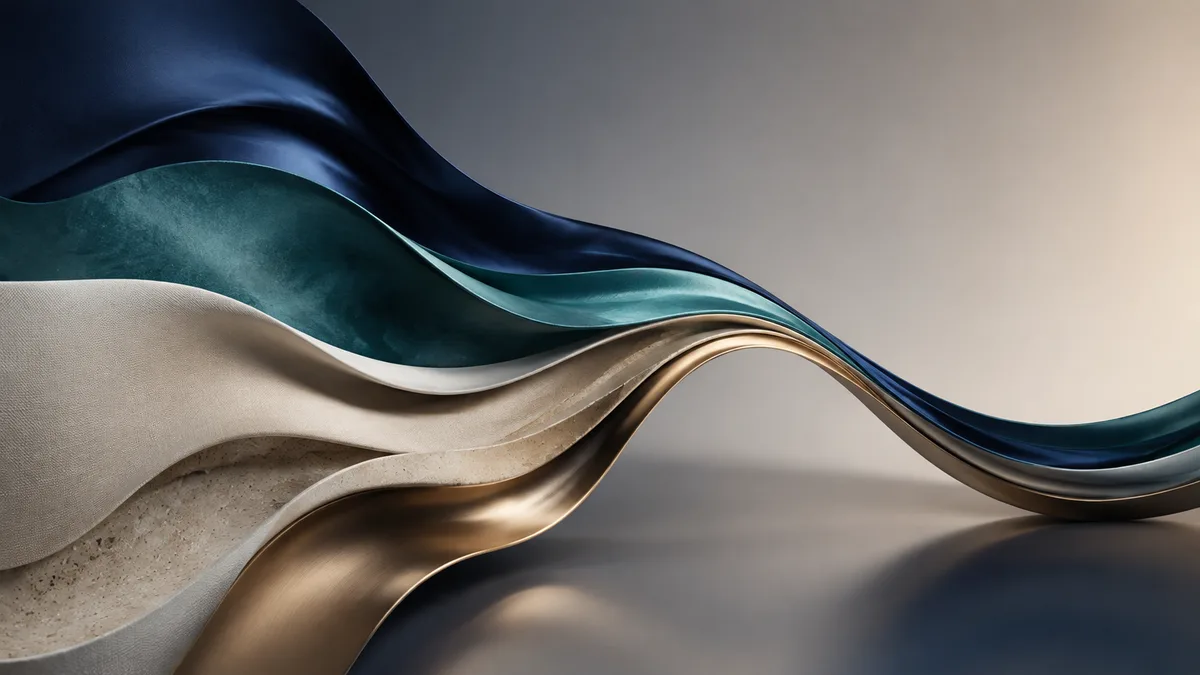 Separate ribbons converging into one wave